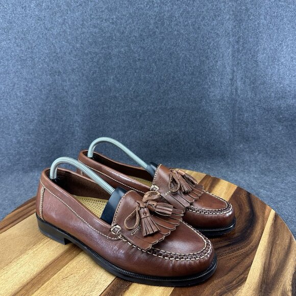 Cole Haan Loafers Size 9 M Dwight Tassel C01063 Men’s Brown Leather Slip On Shoe - Picture 2 of 9